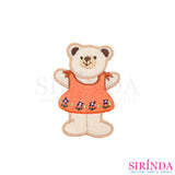 ตัวรีดการ์ตูนหมีเต้นระบำ ตัวรีดติดเสื้อ อาร์มปักตกแต่ง DIY EMBROIDERY PATCH (00080439)