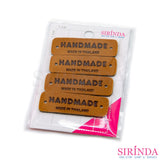 ป้ายหนังพีวีซีแฮนเมด HANDMADE พร้อมเจาะรู PVC LEATHER TAG (00430001)