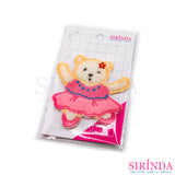 ตัวรีดการ์ตูนหมีเต้นบัลเล่ต์ ตัวรีดติดเสื้อ อาร์มปักตกแต่ง DIY EMBROIDERY PATCH (00080031)