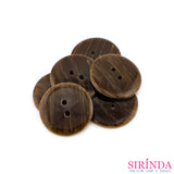 กระดุมเรซิ่นลายไม้2รู (25มิล) (0001197)