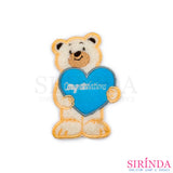 ตัวรีดการ์ตูนหมีอุ้มหัวใจCongratulation ตัวรีดติดเสื้อ อาร์มปักตกแต่ง DIY EMBROIDERY PATCH (00080016)