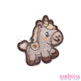 ตัวรีดการ์ตูนม้ายูนิคอร์นหางหัวใจ ตัวรีดติดเสื้อ อาร์มปักตกแต่ง DIY EMBROIDERY PATCH (00080540)