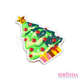 ตัวรีดการ์ตูนต้นไม้คริสต์มาส Christmas Tree ตัวรีดติดเสื้อ อาร์มทอตกแต่ง DIY WOVEN LABEL PATCH (00320011)