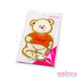 ตัวรีดการ์ตูนหมีเสื้อลายSweet ตัวรีดติดเสื้อ อาร์มปักตกแต่ง DIY EMBROIDERY PATCH (00080003)