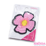 ตัวรีดการ์ตูนดอกบ๊วย ตัวรีดติดเสื้อ อาร์มปักตกแต่ง DIY EMBROIDERY PATCH (00080386)
