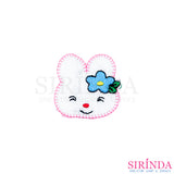 ตัวรีดการ์ตูนกระต่ายผ้าซาตินโบว์ดอกไม้ ตัวรีดติดเสื้อ อาร์มปักตกแต่ง DIY EMBROIDERY PATCH (00080033)