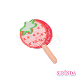 ตัวรีดการ์ตูนไอติมสตอเบอรี่ ตัวรีดติดเสื้อ อาร์มปักตกแต่ง DIY EMBROIDERY PATCH (00080465)