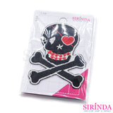 ตัวรีดการ์ตูนกะโหลกไขว้ ตัวรีดติดเสื้อ อาร์มปักตกแต่ง DIY EMBROIDERY PATCH (00080454)