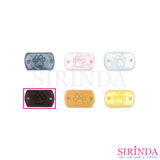 ป้ายเรซิ่นสี่เหลี่ยม เลเซอร์รอยเท้าหมา พร้อมเจาะรูสำหรับเย็บ Laser Resin Tag (00420001)