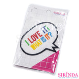ตัวรีดการ์ตูนI LOVE IT! ตัวรีดติดเสื้อ อาร์มปักตกแต่ง DIY EMBROIDERY PATCH (00080452)
