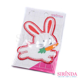 ตัวรีดการ์ตูนกระต่ายแครอท ตัวรีดติดเสื้อ อาร์มปักตกแต่ง DIY EMBROIDERY PATCH (00080433)