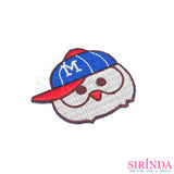ตัวรีดการ์ตูนนกฮูกใส่หมวก ตัวรีดติดเสื้อ อาร์มปักตกแต่ง DIY EMBROIDERY PATCH (00080430)