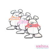 ตัวรีดการ์ตูนกระต่ายเสื้อครอปหัวใจ ตัวรีดติดเสื้อ อาร์มปักตกแต่ง DIY EMBROIDERY PATCH (00080484)