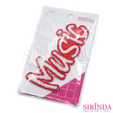 ตัวรีดการ์ตูนMusic ตัวรีดติดเสื้อ อาร์มปักตกแต่ง DIY EMBROIDERY PATCH (00080457)