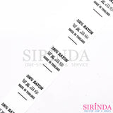 ป้ายพิมพ์ 2 ซม. สีขาวพิมพ์ดำ 100% RAYON,ซักรีด,MADE IN THAILAND-00040003002