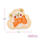 ตัวรีดการ์ตูนหมีโบสก็อต ตัวรีดติดเสื้อ อาร์มปักตกแต่ง DIY EMBROIDERY PATCH (00080008)