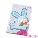 ตัวรีดการ์ตูนกระต่ายแครอท ตัวรีดติดเสื้อ อาร์มปักตกแต่ง DIY EMBROIDERY PATCH (00080433)