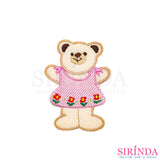 ตัวรีดการ์ตูนหมีเต้นระบำ ตัวรีดติดเสื้อ อาร์มปักตกแต่ง DIY EMBROIDERY PATCH (00080439)