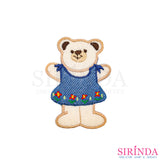ตัวรีดการ์ตูนหมีเต้นระบำ ตัวรีดติดเสื้อ อาร์มปักตกแต่ง DIY EMBROIDERY PATCH (00080439)