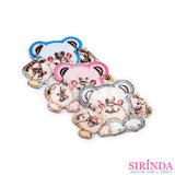 ตัวรีดการ์ตูนหมีแม่ลูกแฝด ตัวรีดติดเสื้อ อาร์มปักตกแต่ง DIY EMBROIDERY PATCH (00080018)