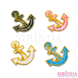 ตัวรีดการ์ตูนสมอ ตัวรีดติดเสื้อ อาร์มปักตกแต่ง DIY EMBROIDERY PATCH (00080442)