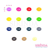กระดุมเรซิ่นวงรี2รู (13มิล) (0001201)