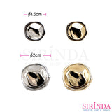 กระดุมโลหะขาสอยวงกลม 1.5-2cm(15-20มิล) ไม่ขึ้นสนิม Metal Button (00490004)