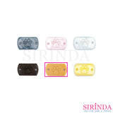 ป้ายเรซิ่นสี่เหลี่ยม เลเซอร์รอยเท้าหมา พร้อมเจาะรูสำหรับเย็บ Laser Resin Tag (00420001)