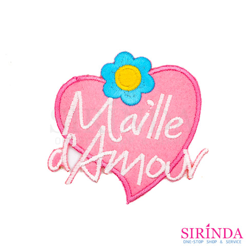 ตัวรีดการ์ตูนหัวใจMailleAmour ตัวรีดติดเสื้อ อาร์มปักตกแต่ง DIY EMBROIDERY PATCH (00080488)