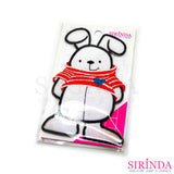 ตัวรีดการ์ตูนกระต่ายเสื้อครอปหัวใจ ตัวรีดติดเสื้อ อาร์มปักตกแต่ง DIY EMBROIDERY PATCH (00080484)