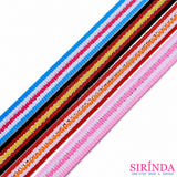 เทปก้างปลาลายริ้วดิ้นเงิน I Decorative Polyester Tape (00030053)