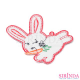 ตัวรีดการ์ตูนกระต่ายแครอท ตัวรีดติดเสื้อ อาร์มปักตกแต่ง DIY EMBROIDERY PATCH (00080433)