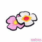 ตัวรีดการ์ตูนดอกบ๊วย ตัวรีดติดเสื้อ อาร์มปักตกแต่ง DIY EMBROIDERY PATCH (00080386)