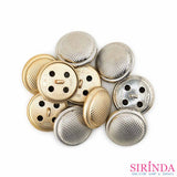 กระดุมโลหะขาสอยวงกลม 1.6-2.2cm(16-22มิล)) ไม่ขึ้นสนิม Metal Button (00490002)