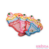 ตัวรีดการ์ตูนไอศครีมถ้วยสูง ตัวรีดติดเสื้อ อาร์มปักตกแต่ง DIY EMBROIDERY PATCH (00080012)