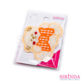 ตัวรีดการ์ตูนหมีโบสก็อต ตัวรีดติดเสื้อ อาร์มปักตกแต่ง DIY EMBROIDERY PATCH (00080008)
