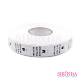 ป้ายพิมพ์แคร์ 100% COTTON 2cm พื้นขาว อักษรดำ เนื้อไนล่อน I Nylon Printed Care Label