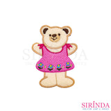 ตัวรีดการ์ตูนหมีเต้นระบำ ตัวรีดติดเสื้อ อาร์มปักตกแต่ง DIY EMBROIDERY PATCH (00080439)