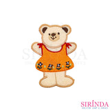 ตัวรีดการ์ตูนหมีเต้นระบำ ตัวรีดติดเสื้อ อาร์มปักตกแต่ง DIY EMBROIDERY PATCH (00080439)
