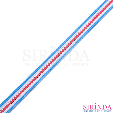 เทปก้างปลาลายริ้วดิ้นเงิน I Decorative Polyester Tape (00030053)