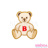 ตัวรีดการ์ตูนหมีนั่งB ตัวรีดติดเสื้อ อาร์มปักตกแต่ง DIY EMBROIDERY PATCH (00080463)