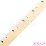 ป้ายไซส์พิมพ์อักษรขนาด1ซม.พื้นสีผ้าดิบอักษรสีดำ-00040008