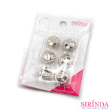 กระดุมโลหะขาสอยวงกลม 1.5-2cm(15-20มิล) ไม่ขึ้นสนิม Metal Button (00490004)