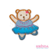 ตัวรีดการ์ตูนหมีเต้นบัลเล่ต์ ตัวรีดติดเสื้อ อาร์มปักตกแต่ง DIY EMBROIDERY PATCH (00080031)