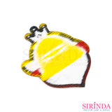 ตัวรีดการ์ตูนลูกเจี๊ยบหัวใจมงกุฎ Valentine ตัวรีดติดเสื้อ อาร์มทอตกแต่ง DIY WOVEN LABEL PATCH (00320009)