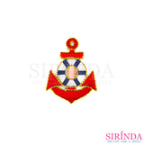 ตัวรีดการ์ตูนสมอ ตัวรีดติดเสื้อ อาร์มปักตกแต่ง DIY EMBROIDERY PATCH (00080425)