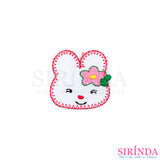 ตัวรีดการ์ตูนกระต่ายผ้าซาตินโบว์ดอกไม้ ตัวรีดติดเสื้อ อาร์มปักตกแต่ง DIY EMBROIDERY PATCH (00080033)