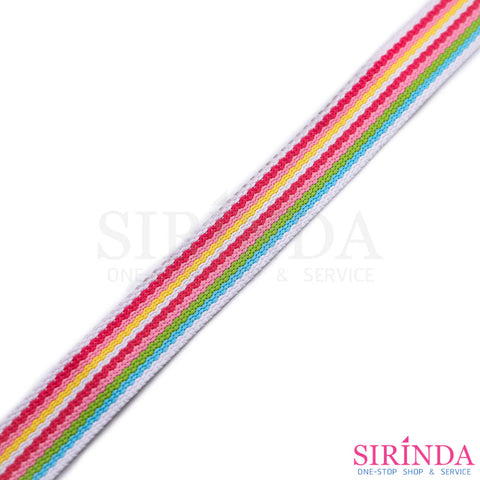 เทปสายกระเป๋าลายสายรุ้ง I Decorative Polyester Tape (00030067)