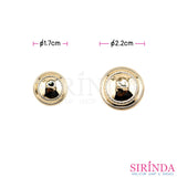 กระดุมโลหะขาสอยวงกลม 28-36L(18-22มิล) ไม่ขึ้นสนิม Metal Button (00490003)