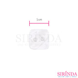 กระดุมเรซิ่นสี่เหลี่ยม2รู (10มิล) (0001111)